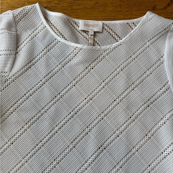 Laundry by Shelli Segal Los Angeles Women's White Textured Beach Top - Picture 9 of 13